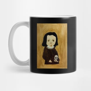 funny cute weird medieval kid painting Mug